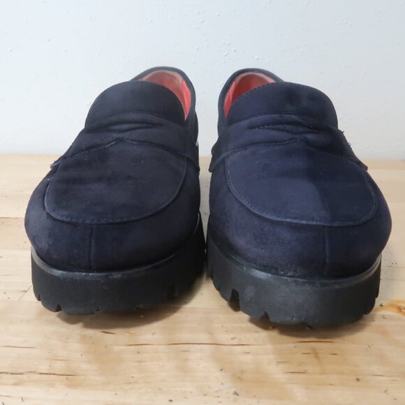 Pas de Rouge Navy and Red Loafers - Picture 5 of 14